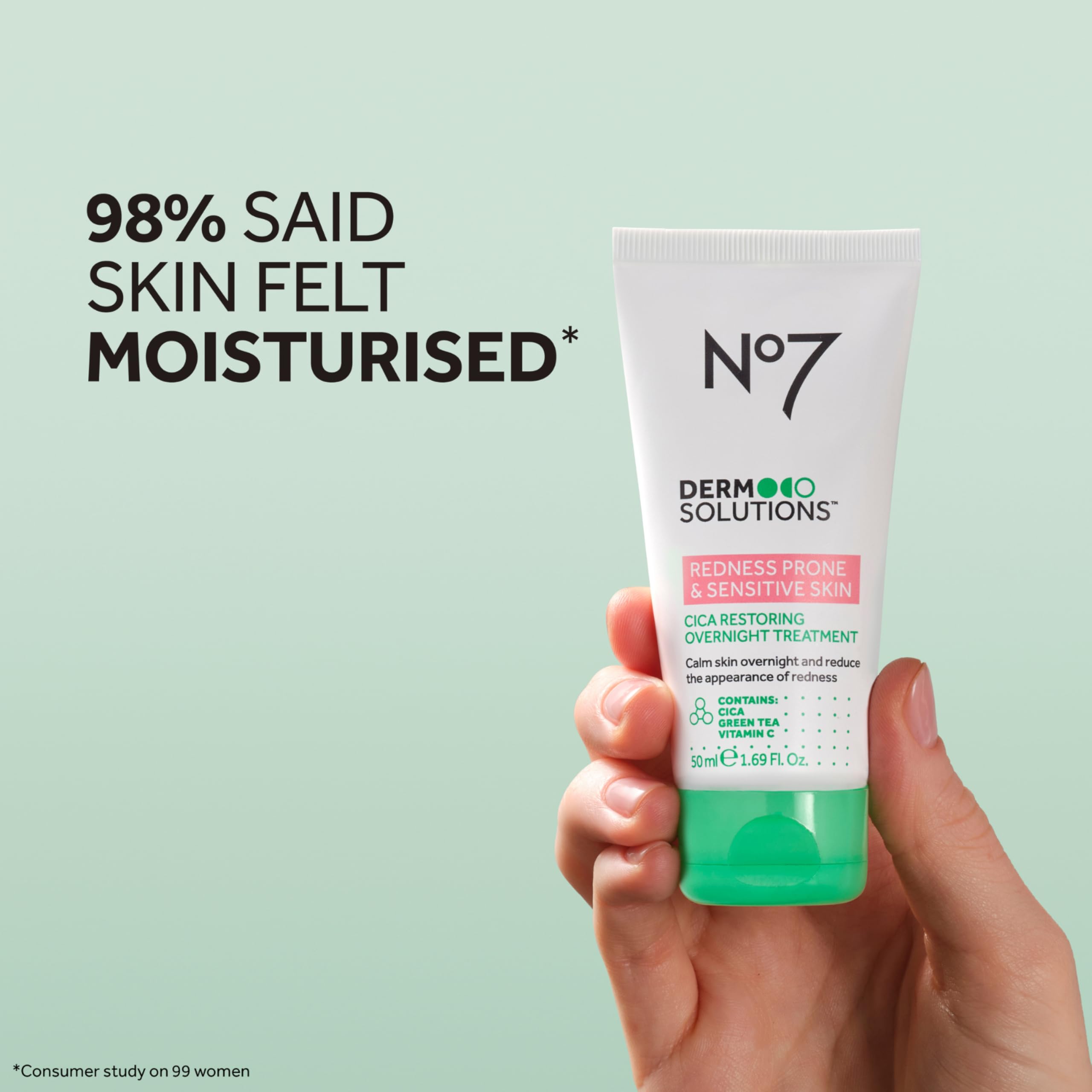 No7 applied before bed in a calming nighttime routine to soothe skin