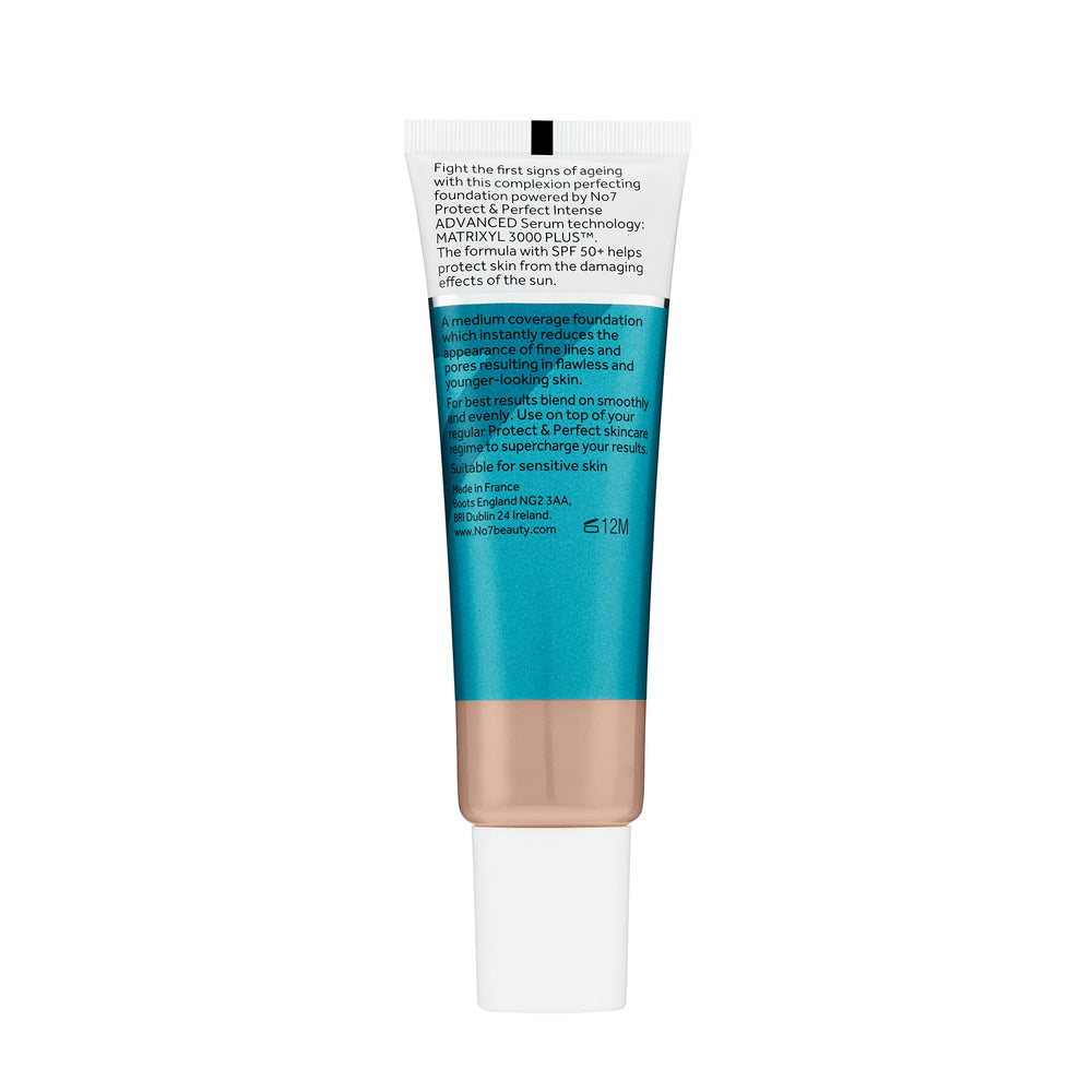No7 Protect & Perfect foundation shade swatch on oily skin shows true skin match.