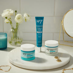 No7 Protect & Perfect hyaluronic acid cream showcases hydration benefits