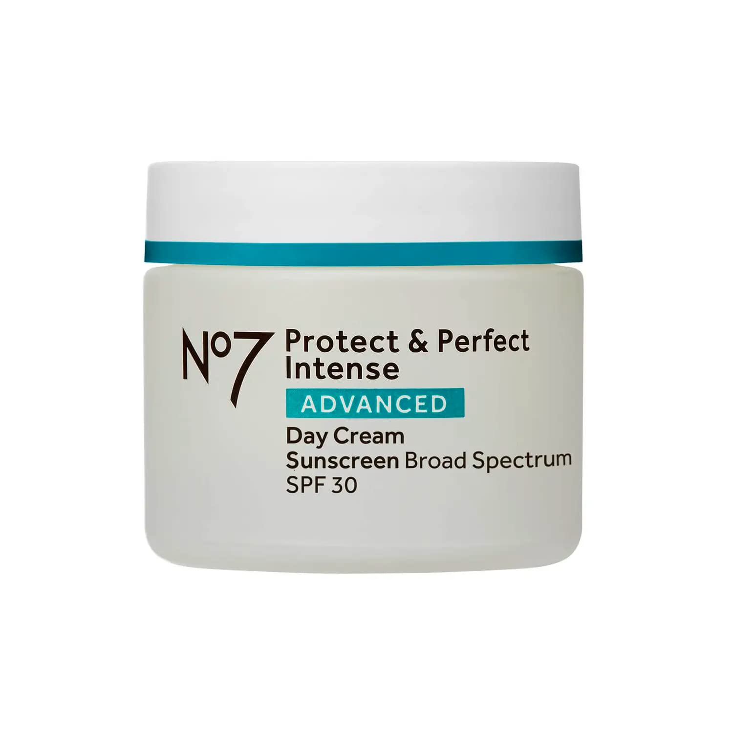No7 Protect & Perfect Intense Cream jar closeup, rich daily hydration.