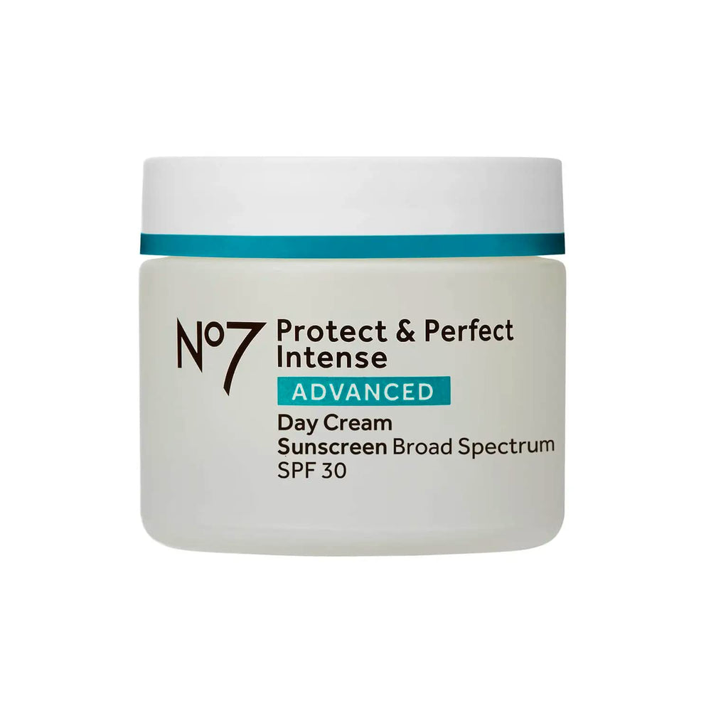 No7 Protect & Perfect Intense Cream jar closeup, rich daily hydration.