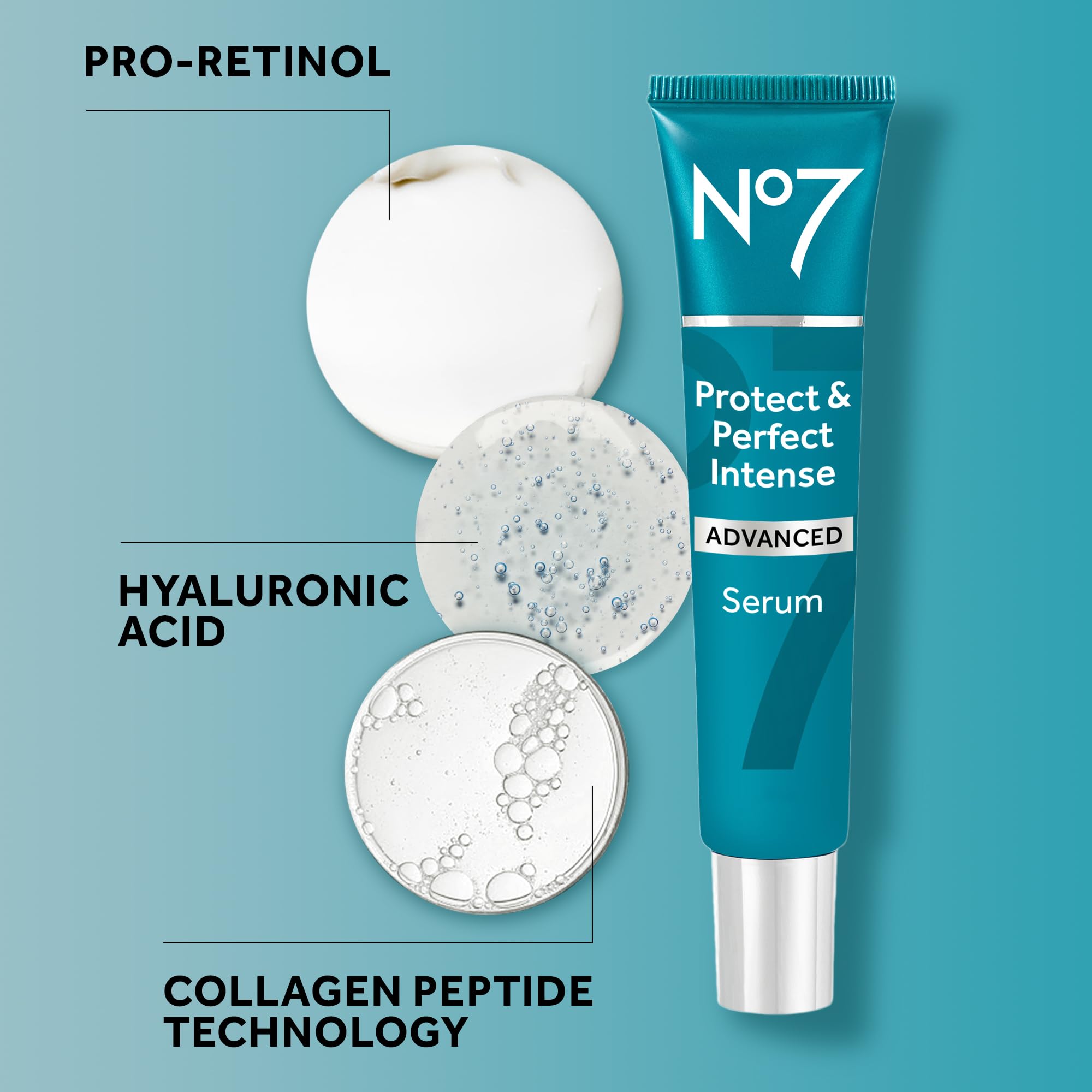 No7 Protect & Perfect packaging on display signaling premium anti aging care.