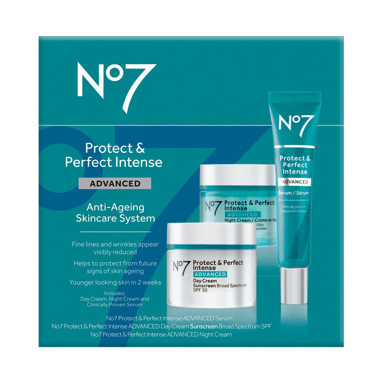 No7 Protect & Perfect night cream texture suggests nourishing moisture with MATRIXYL 3000 PLUS.