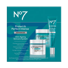 No7 Protect & Perfect night cream texture suggests nourishing moisture with MATRIXYL 3000 PLUS.
