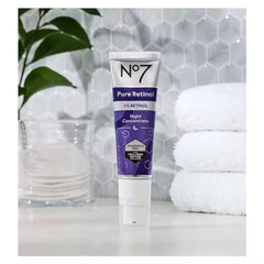 No7 Pure Retinol Night Concentrate 1% retinol close-up showing high-strength formula