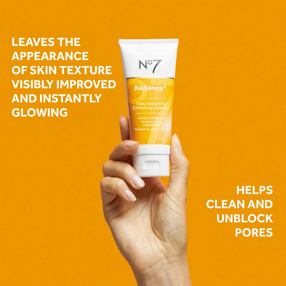 No7 Radiance glow moment during application for refreshed complexion.