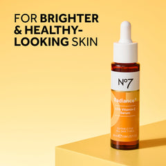 No7 Radiance+ serum gel texture demonstrating airy absorption