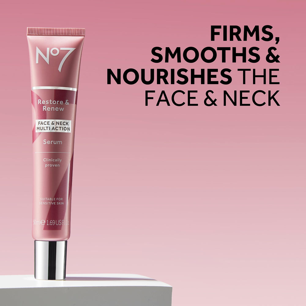 No7 pump dispensing serum, demonstrates precise application and easy dosing