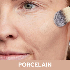 No7 Restore & Renew porcelain pump bottle enables smooth, even application for everyday wear.