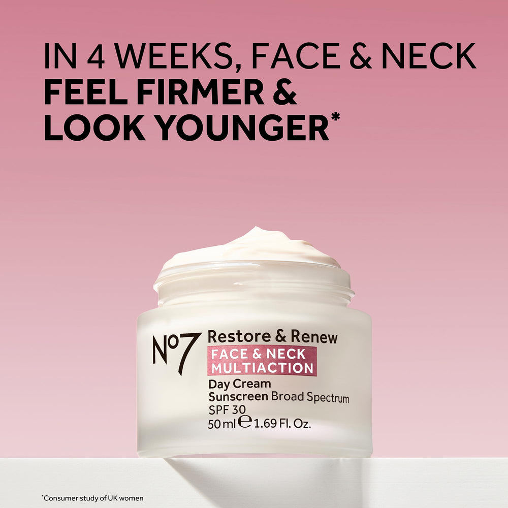 Texture closeup of No7 Restore and Renew cream for smooth skin feel