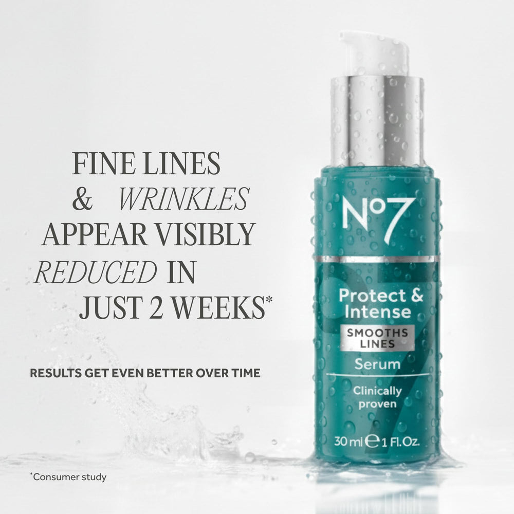 No7 texture close-up of serum on skin, showing lightweight hydration and smooth finish