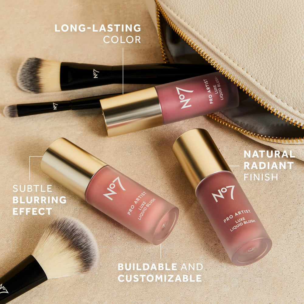 No7 tube beside a coin showing compact size and travel-ready benefit