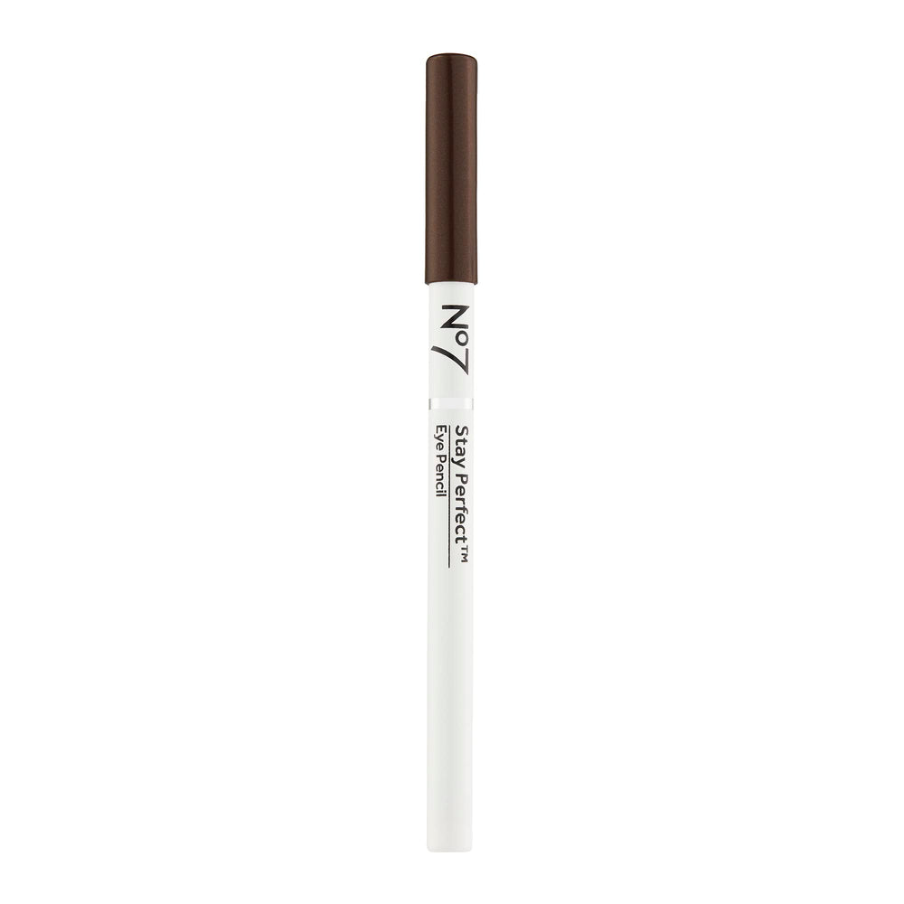 No7 Stay Perfect Eye Pencil brown glides on for precise, smudge-resistant color that lasts.
