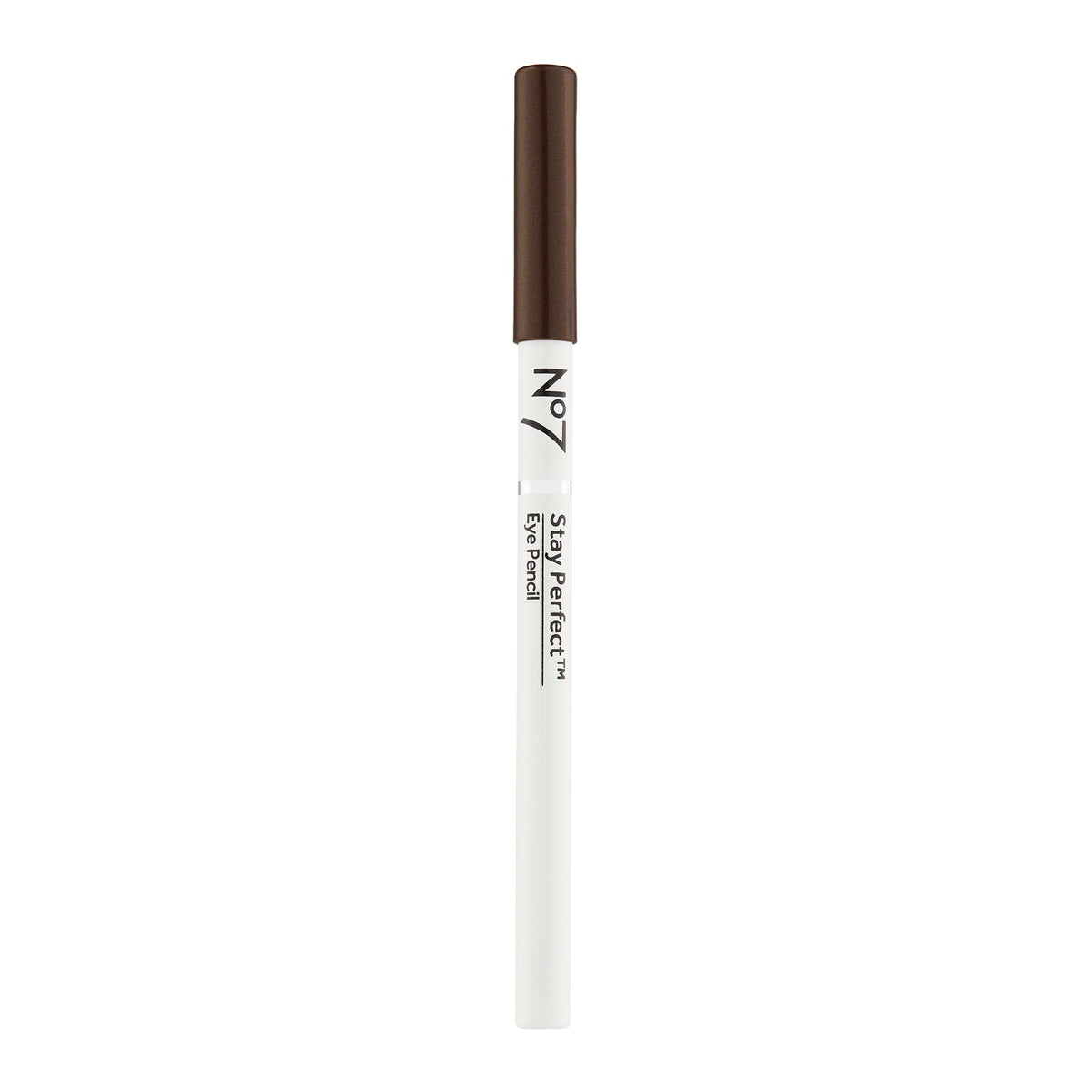 No7 Stay Perfect Eye Pencil brown glides on for precise, smudge-resistant color that lasts.