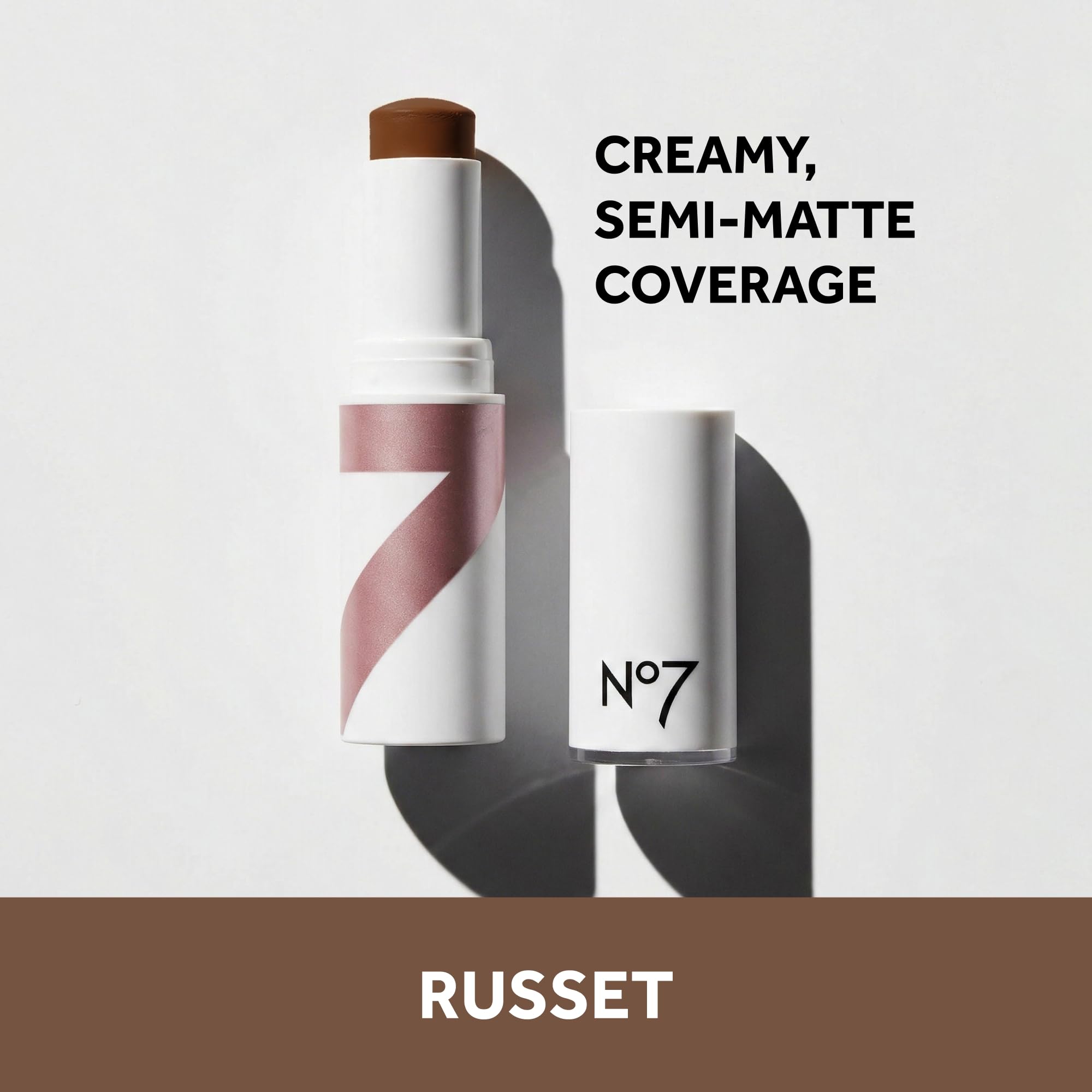 No7 foundation stick open texture close-up showing creamy finish benefit