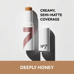 close-up cream texture of No7 foundation stick glide demonstrating smooth, hydrating coverage
