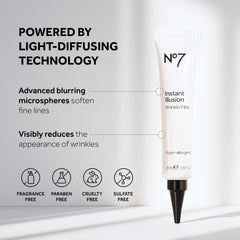 No7 texture on skin close-up showing blurring and light-reflecting benefit