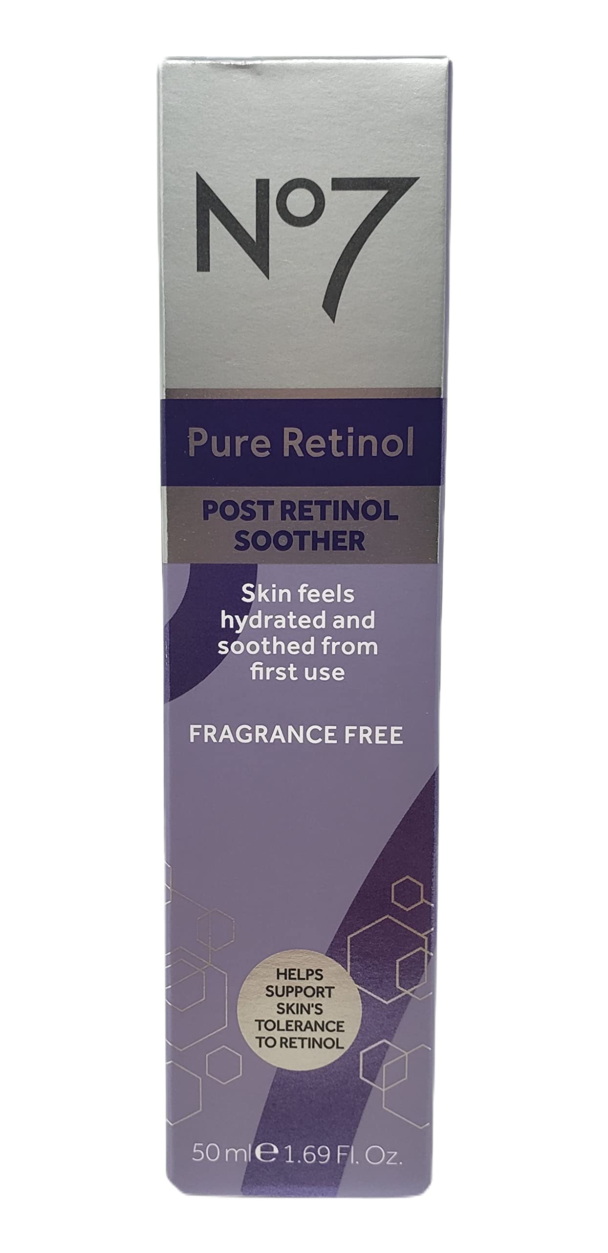 No7 night concentrate serum texture on hand demonstrating lightweight absorption