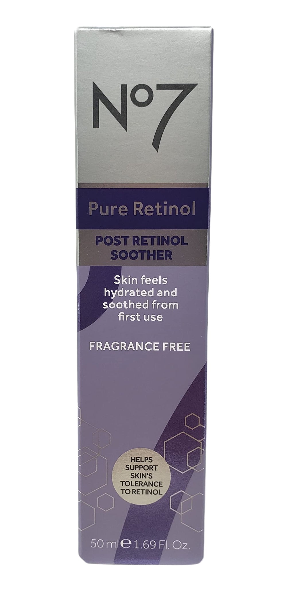 No7 night concentrate serum texture on hand demonstrating lightweight absorption
