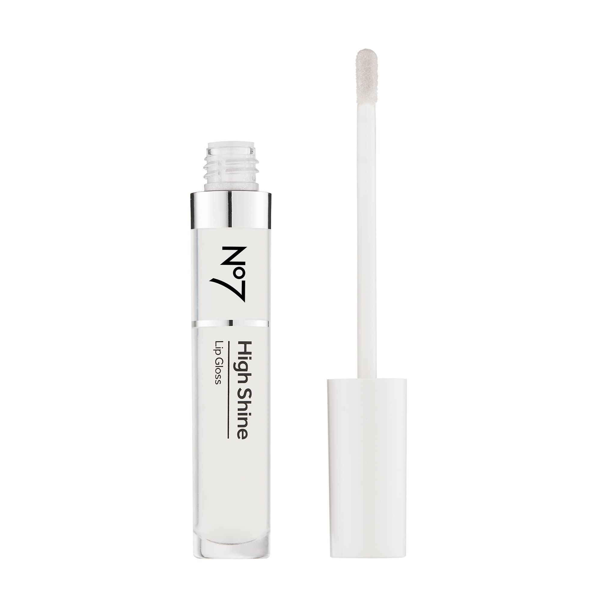 No7 gloss wand and applicator out of tube demonstrating smooth glide and precise application