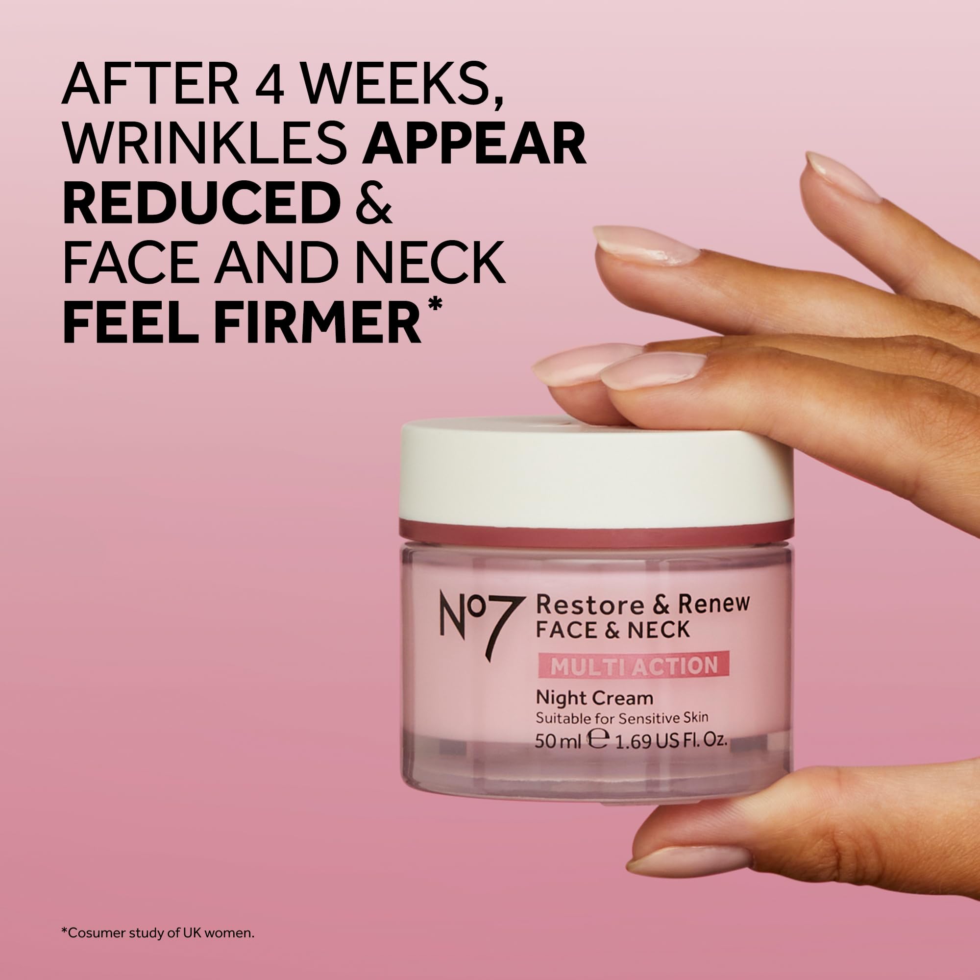 No7 Vitamin E and shea butter night routine closeup suggesting soothing nourishment.