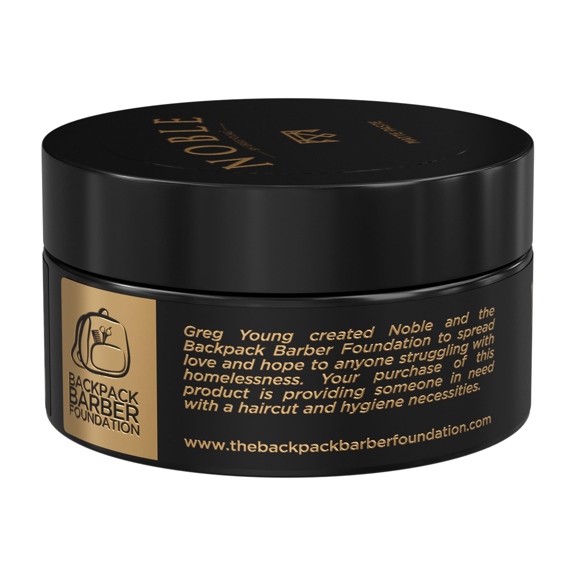 Noble By Greg Young daily-use routine shot with comb or fingers highlights easy re-styling