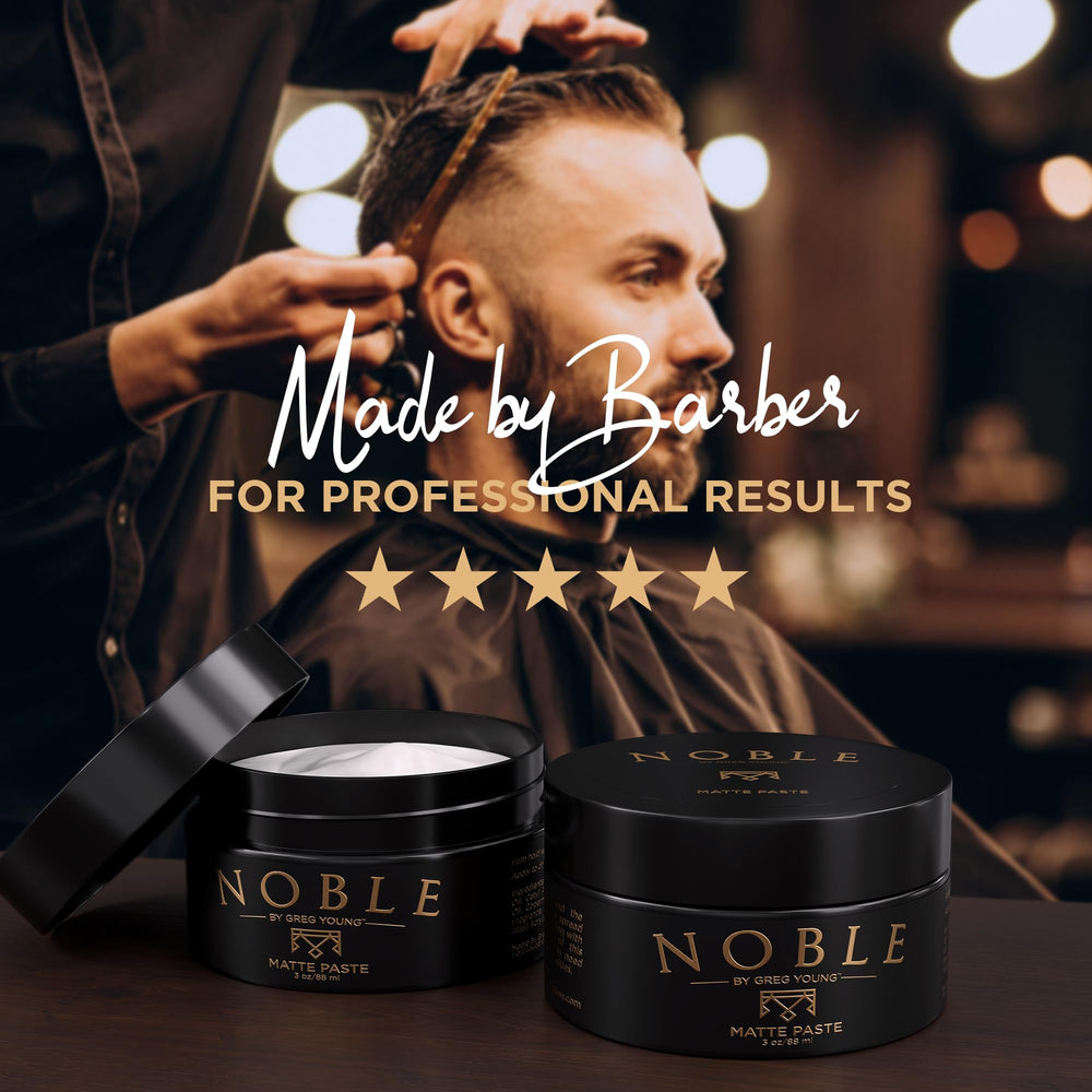Noble By Greg Young hair texture before-and-after detail demonstrates added definition and control