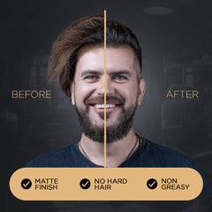 Noble By Greg Young matte hair style close-up texture shows natural dry finish and volume