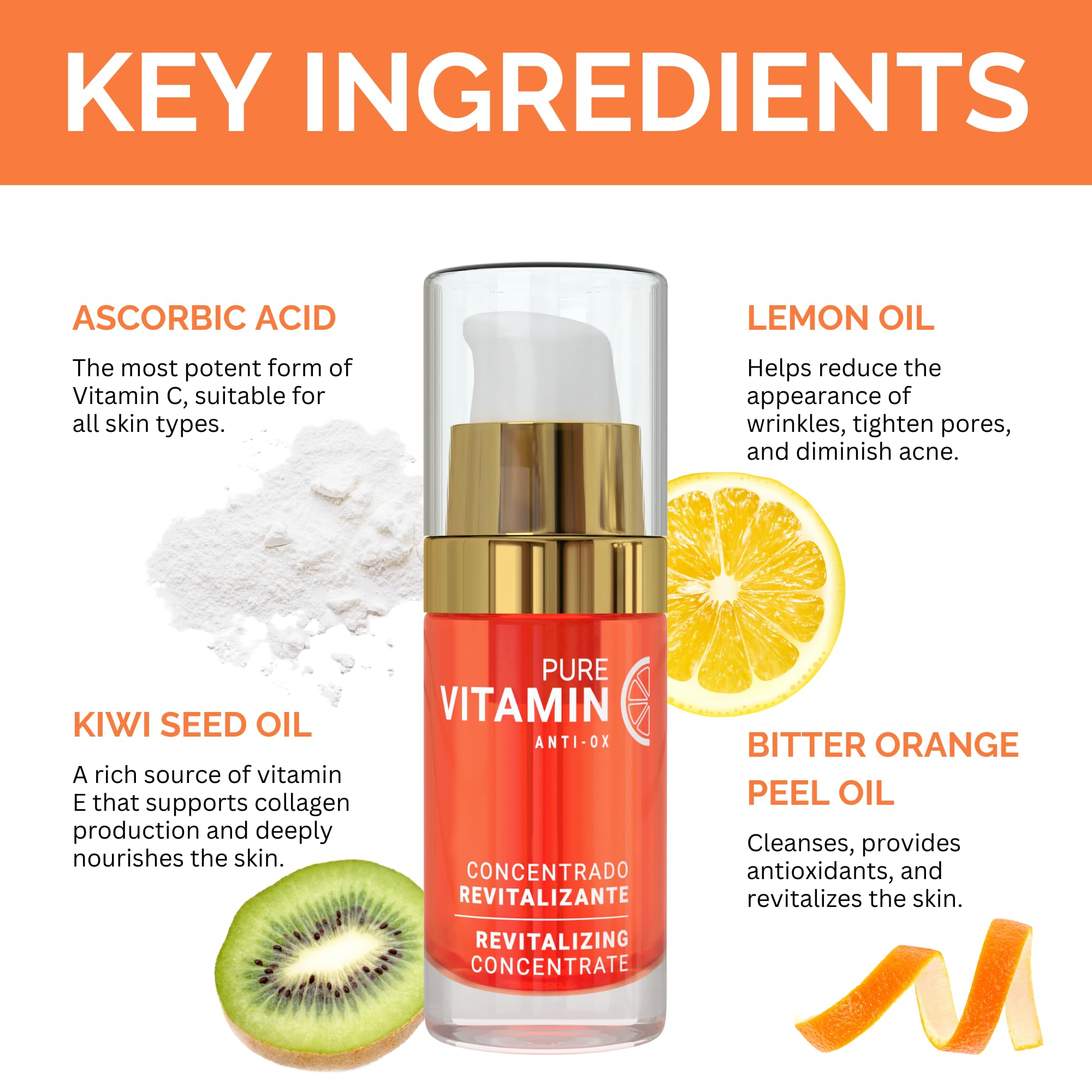 Noche Y Dia Vitamin C Serum application on clean skin demonstrates quick absorption.