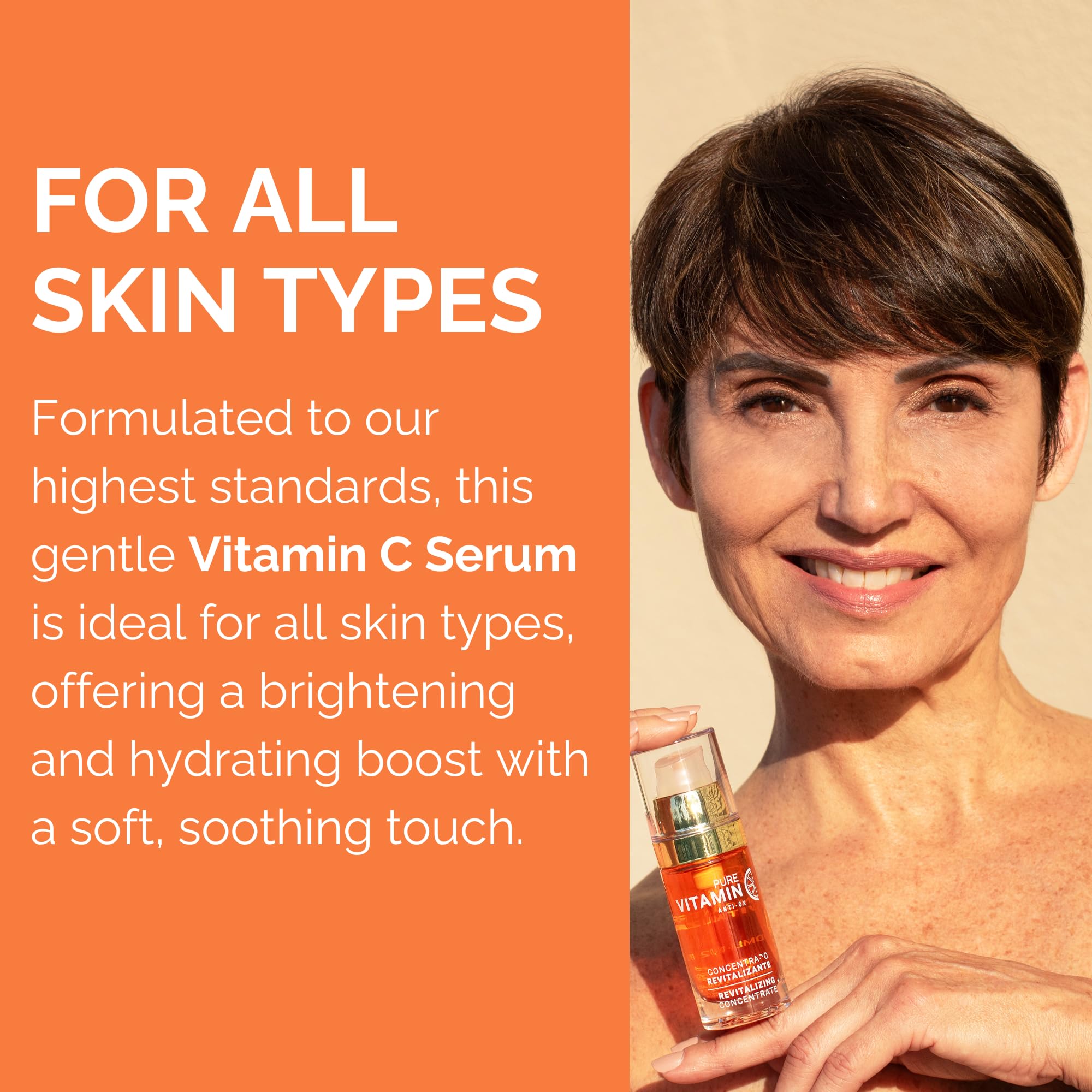 Noche Y Dia Vitamin C Serum with bitter orange, lemon, and kiwi seed oil on a patch.