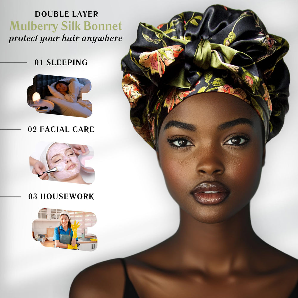 Nochka Fashion Wild Rose bonnet close shot shows luxurious Mulberry silk