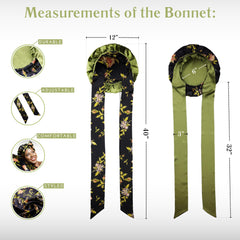 Nochka Fashion Wild Rose bonnet ties visible for secure nightly fit