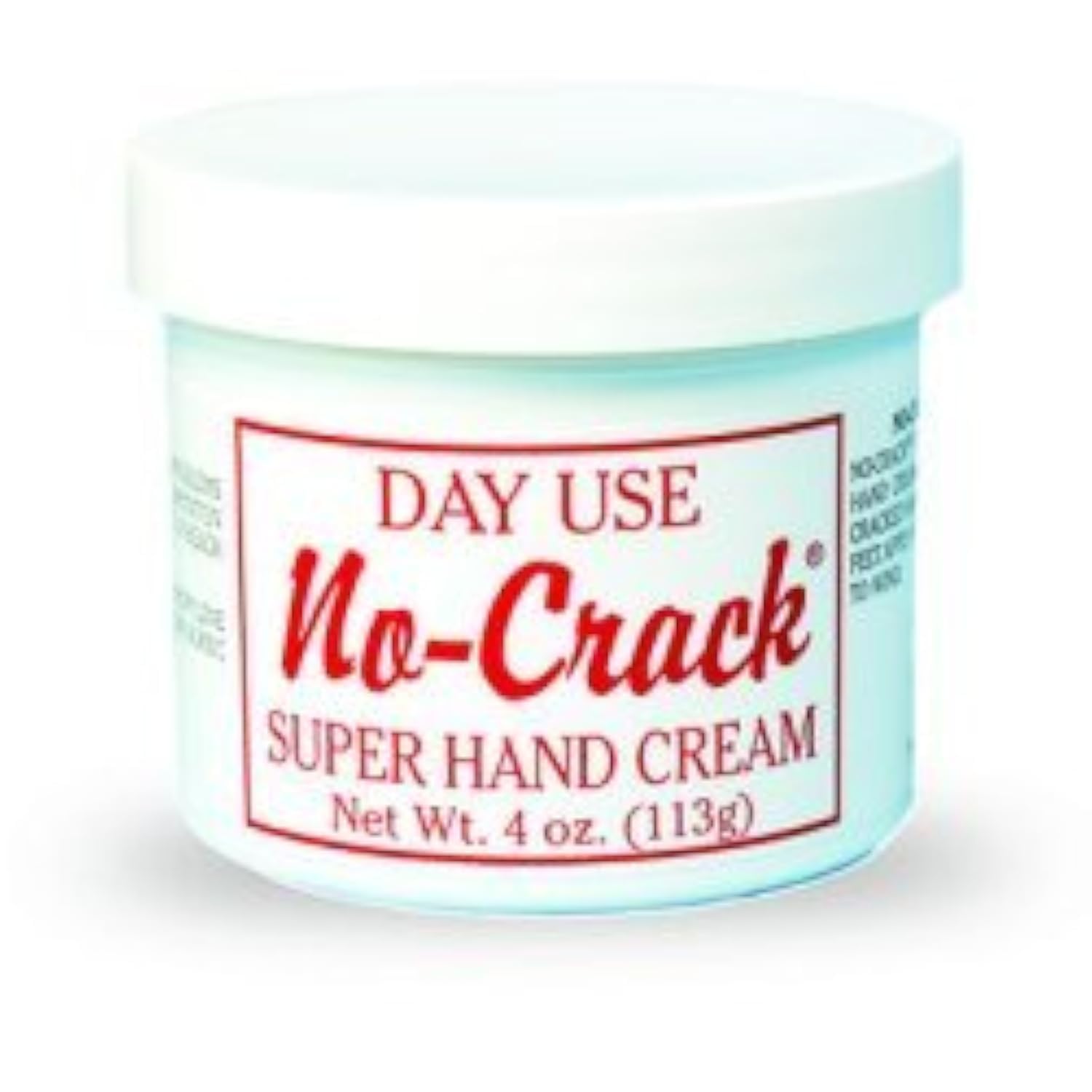 No Crack Day Use Hand Cream 4oz jar provides hydrating, non-greasy moisture for dry hands