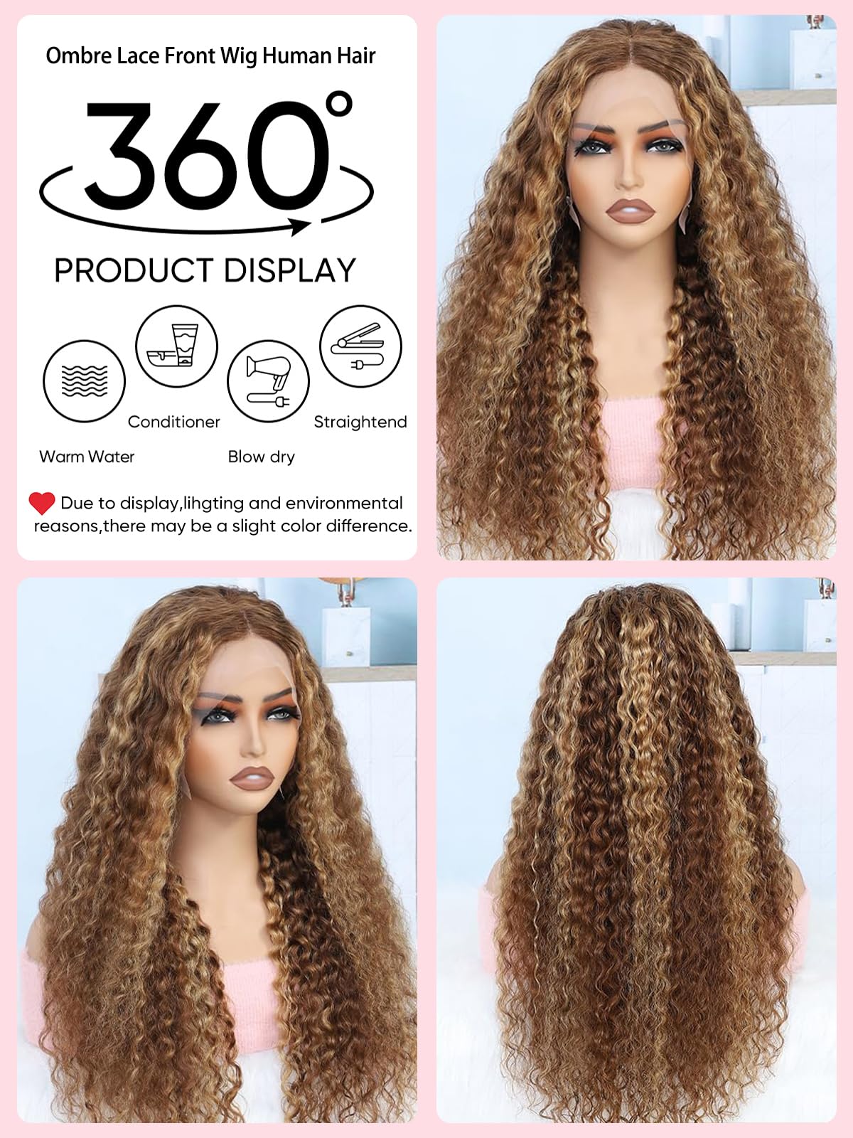 NOELLA 210-density water-wave texture lace-front wig emphasizes fullness and dramatic waves for glam looks.