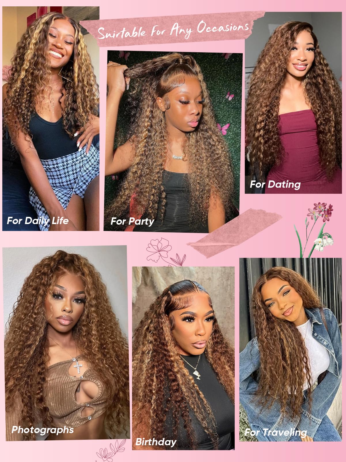 NOELLA honey-blonde-cap-ombre close-up highlights versatile color for date nights and events.
