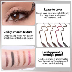 Noerrors plum shade swatch demonstrates bold definition with creamy glide.