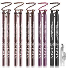 Noerrors five-color gel eyeliner set swatches show matte and metallic finishes for versatile looks.