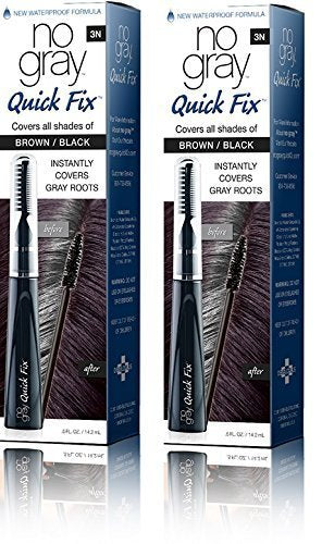 No Gray Quick Fix Dark Brown set 2 tubes for fast root touch-up and natural-looking coverage.