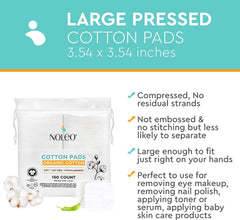 NOLEO cotton rounds for baby care—delicate skin safe and gentle