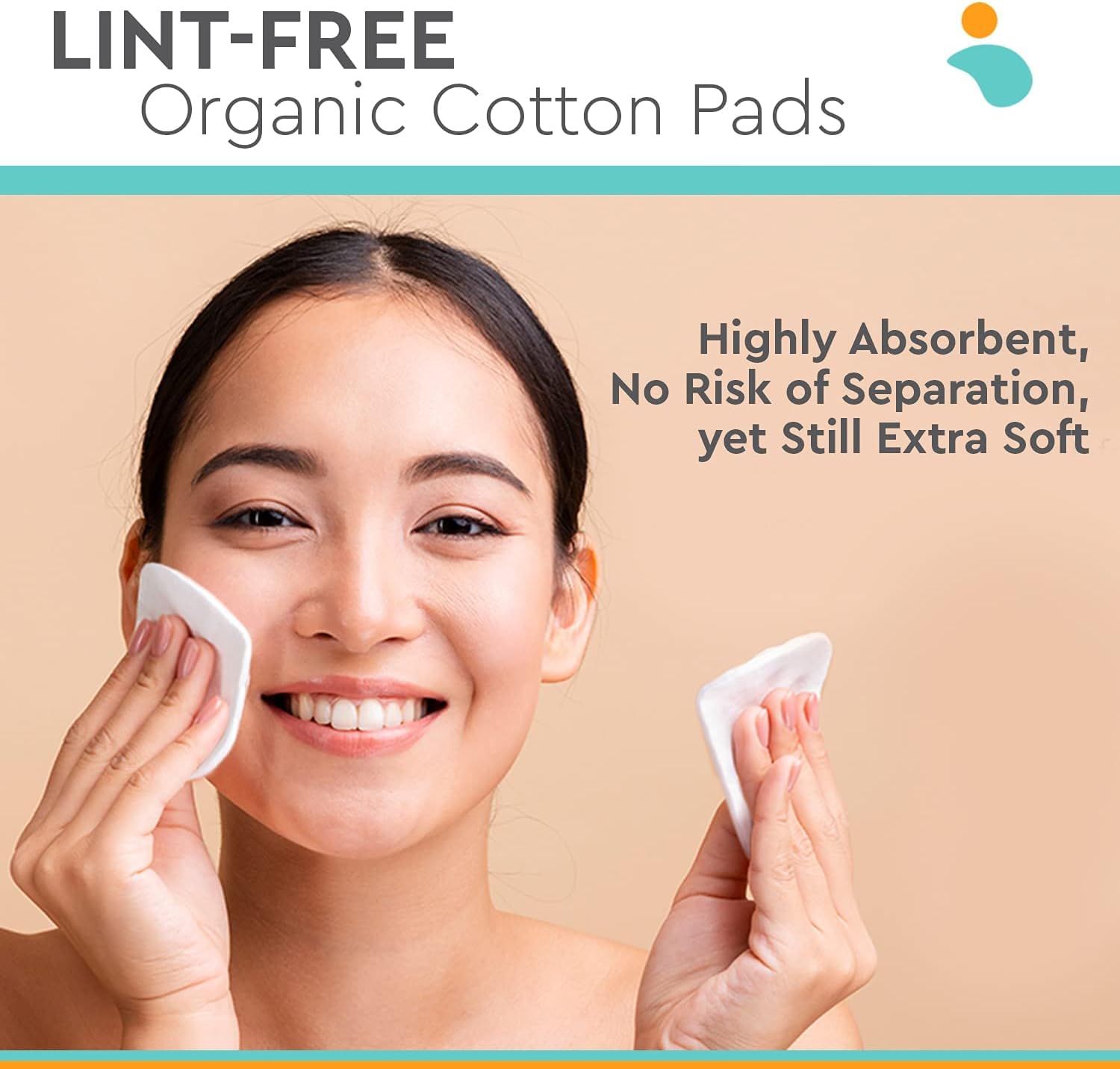NOLEO extra-large pads cushion delicate skin during cleansing routines