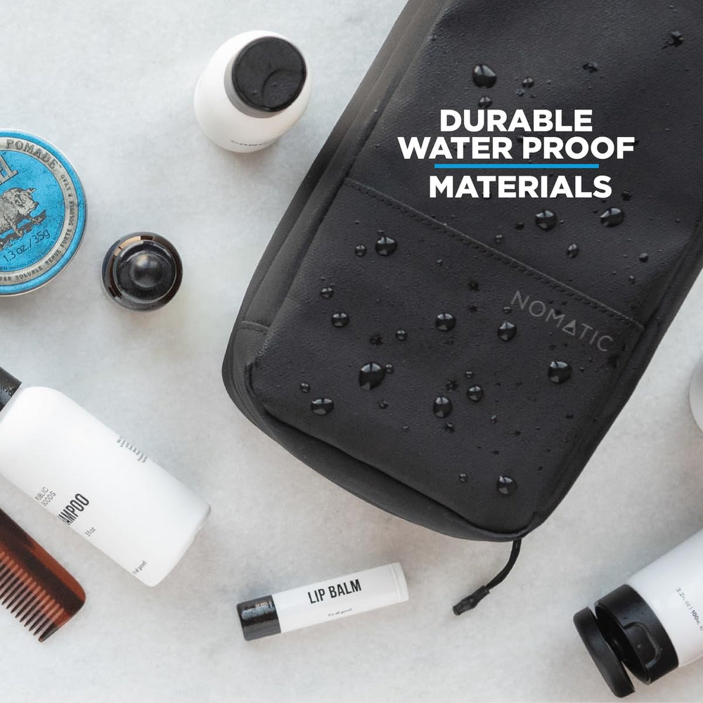 NOMATIC Toiletry Bag Black Sleek Design suits business and leisure trips.
