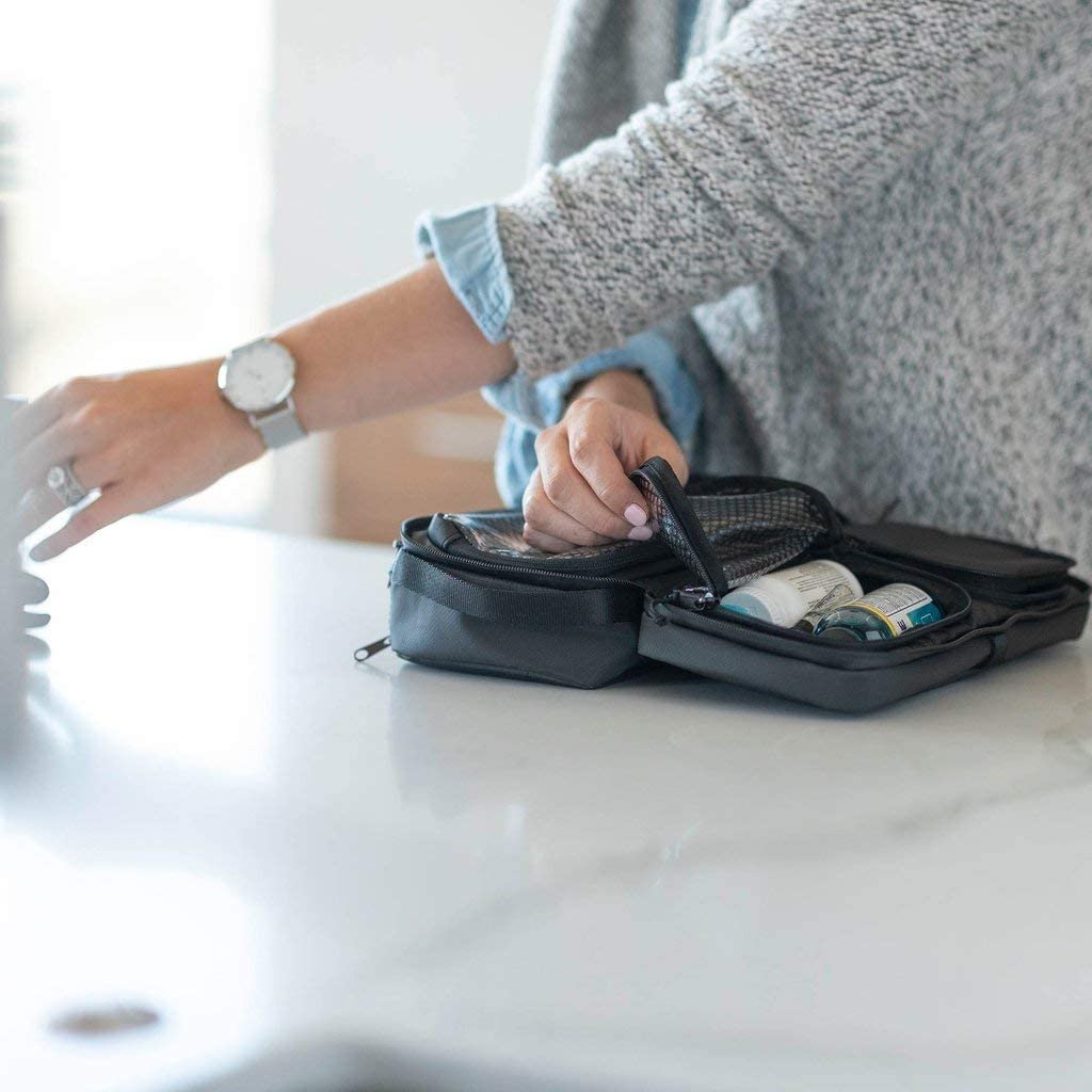 NOMATIC Toiletry Bag compact space-saving profile fits in any carry-on.