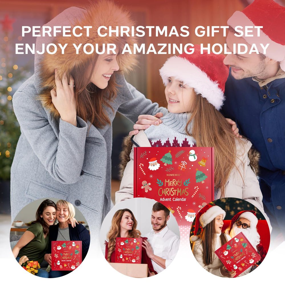 Nomemio hair accessories and socks—festive touches for cozy holiday routines.