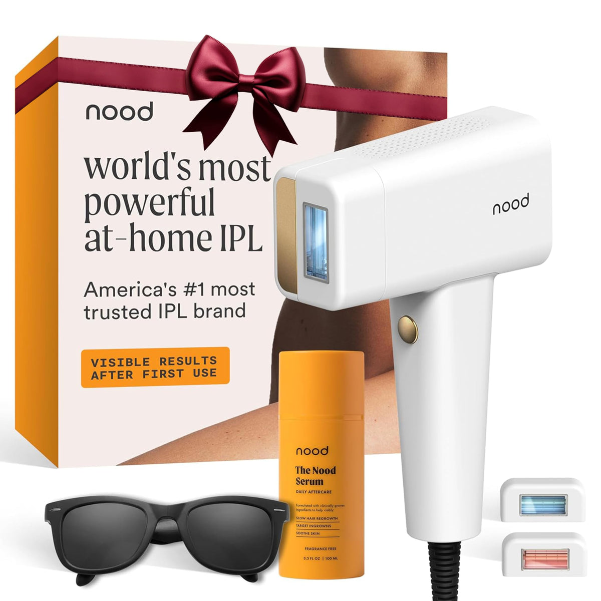 Nood Flasher Pro device gloss white for at-home IPL hair removal sessions