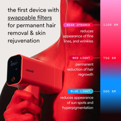 Nood Flasher Pro handheld usage shows ergonomic grip for comfortable, pain-free sessions