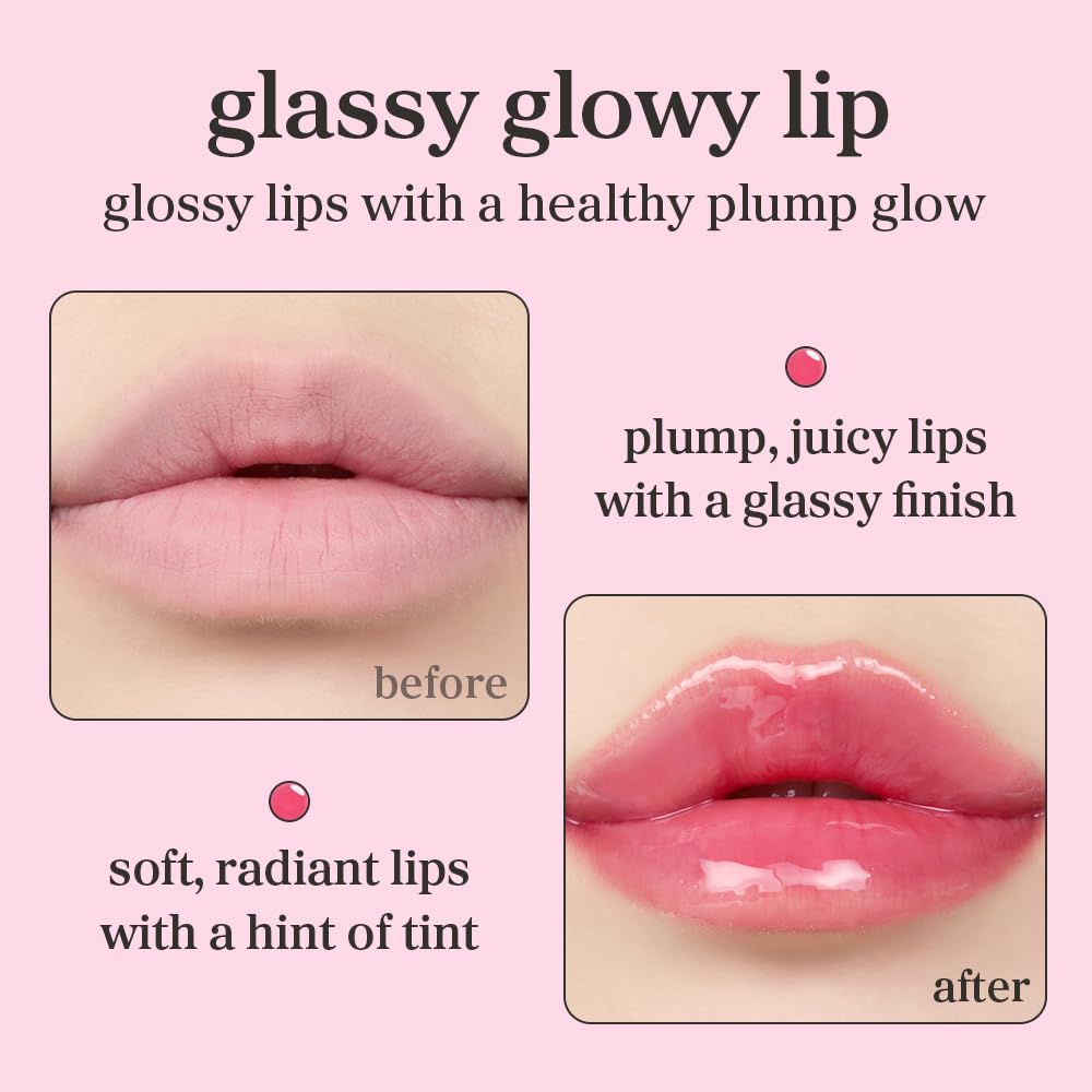 NOONI Applecherry lip oil swatch shows tinted shine and kissable hydration.
