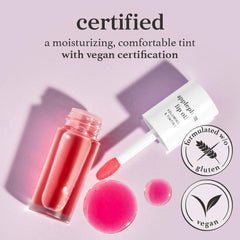 NOONI Appleplum lip oil applicator applying lip oil for smooth coverage