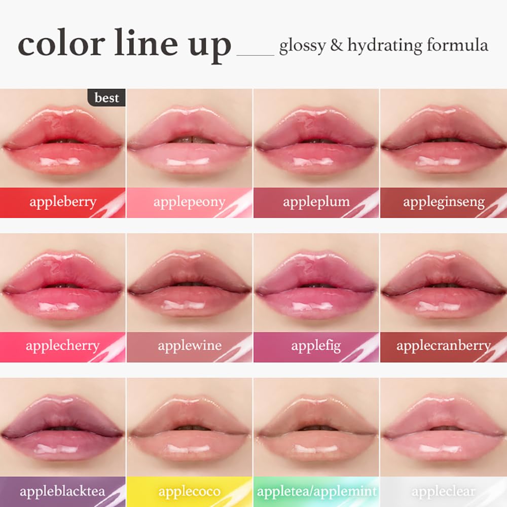 NOONI Appleplum lip oil texture detail shows silky feel