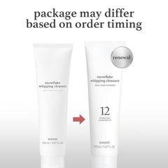 NOONI Snowflake Cleanser texture forming from cream to foam during lather.