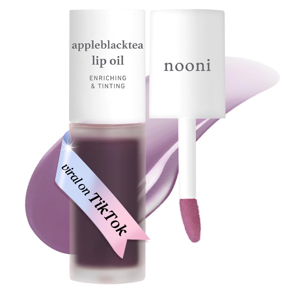 NOONI Korean Lip Oil Appleblacktea bottle for on-the-go hydration